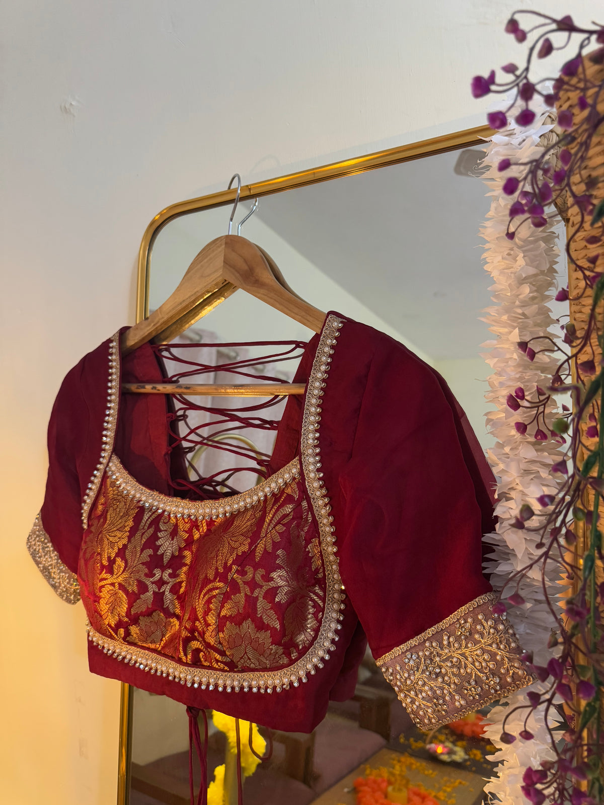 Maharani blouse- maroon
