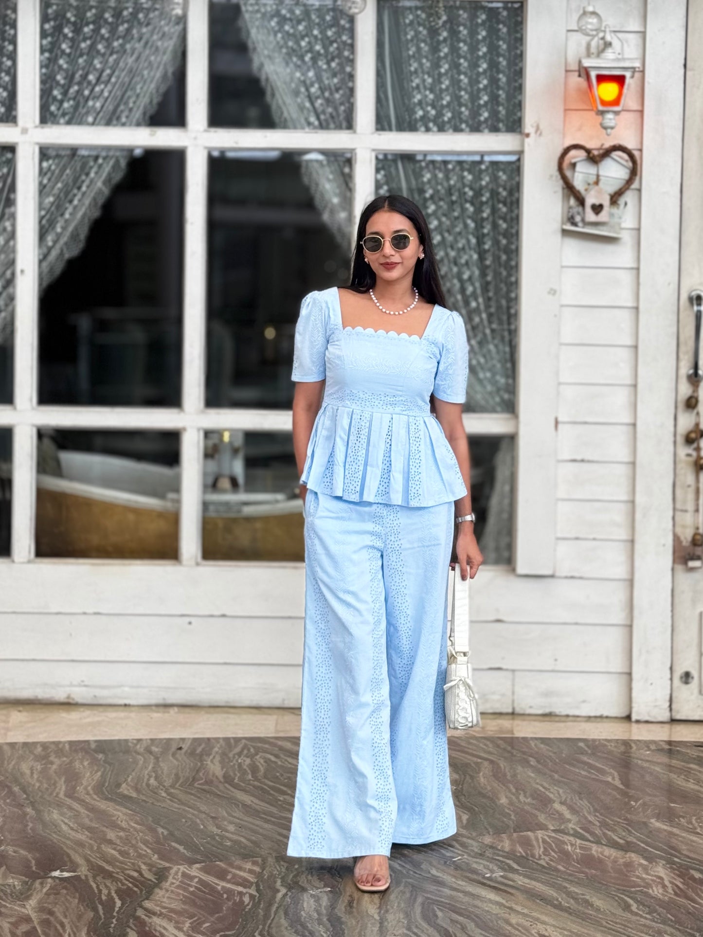 #MBA1990 Hakoba co-ord set - pastel blue