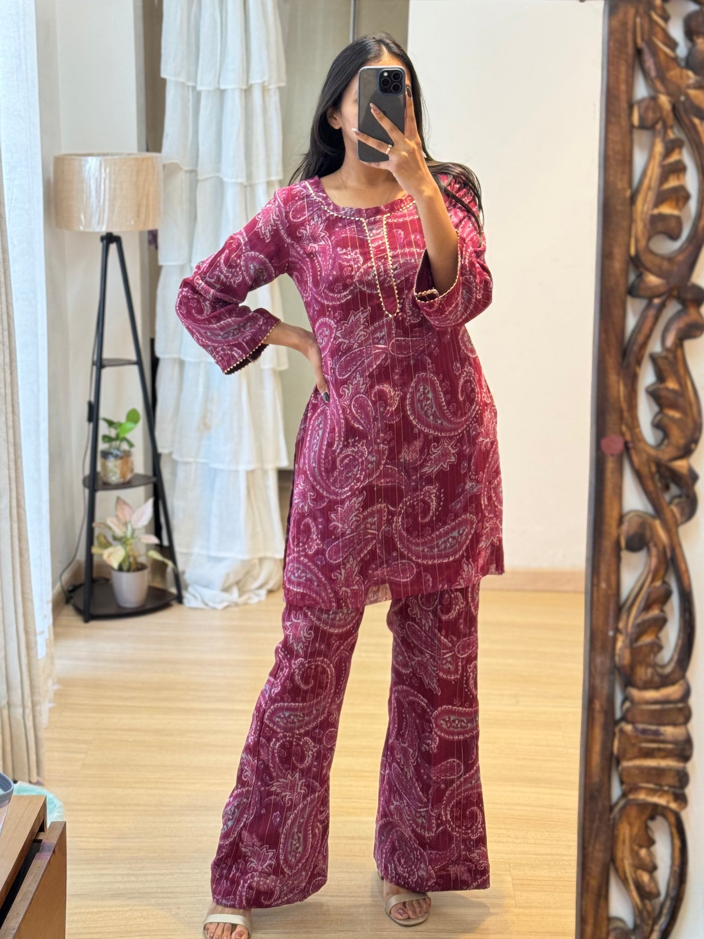 #MBA1705 Floral everyday co-ord set- Ridah magenta