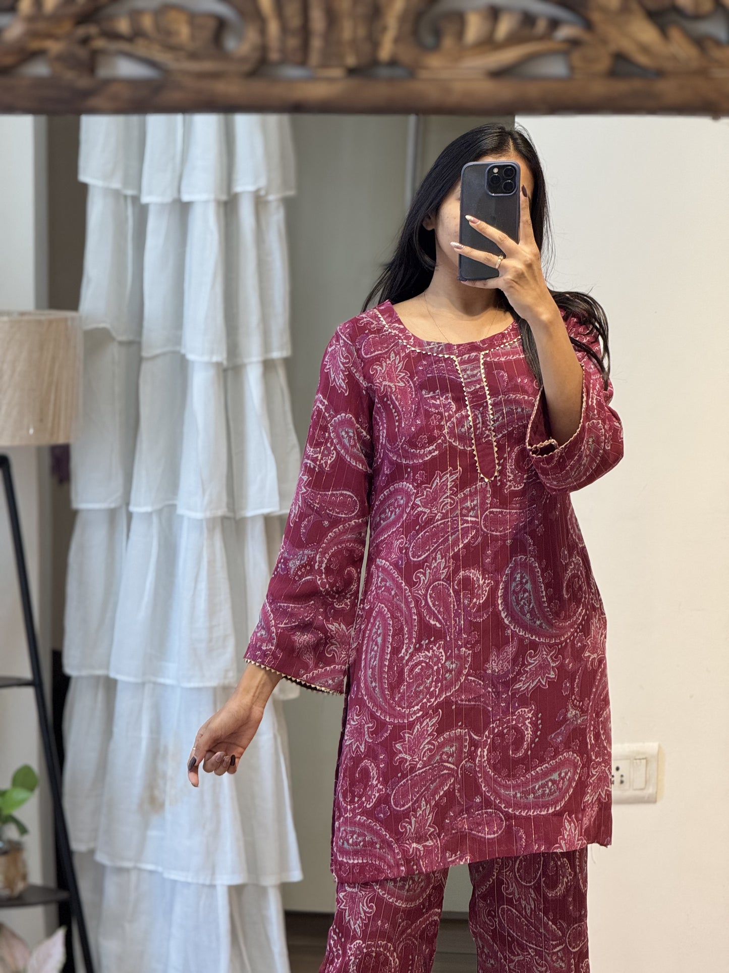 #MBA1705 Floral everyday co-ord set- Ridah magenta