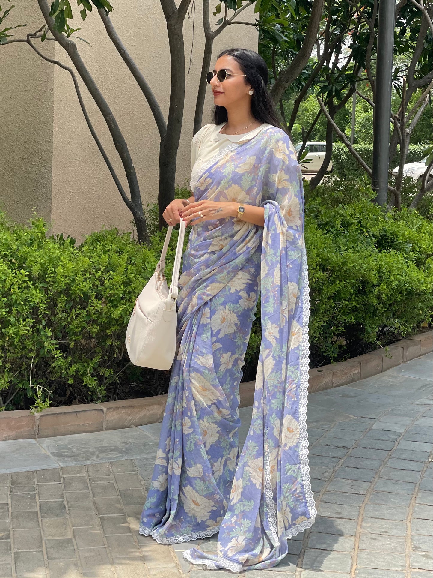 #MBA1967 Sitaraman floral 1 min saree and blouse