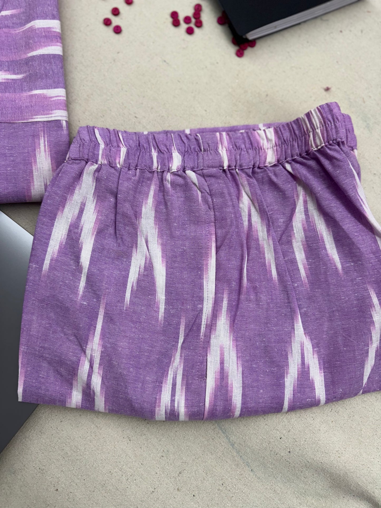 #MBA1858 Ikkat 2.0- Lavender kurta and pant