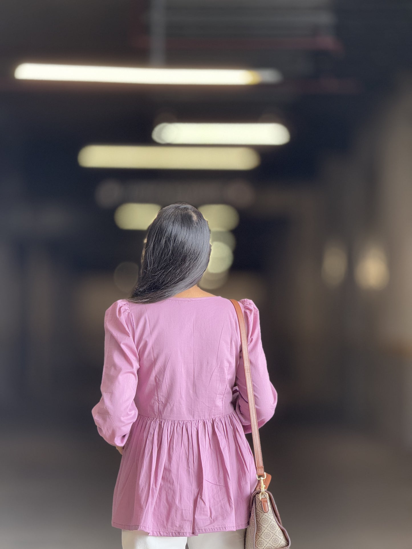 #MBA1877 Alizeh cotton top- Mauve