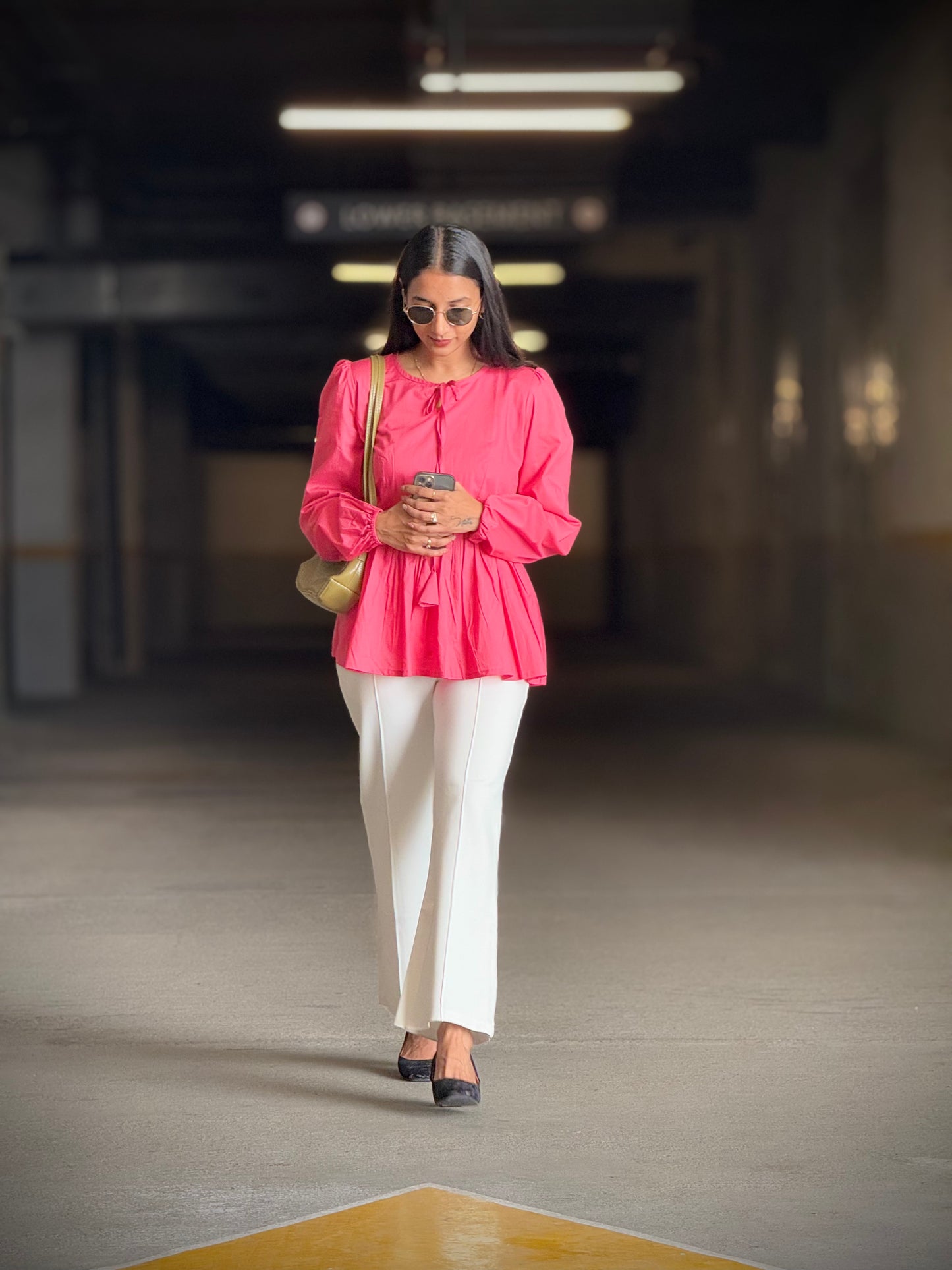 #MBA1869 Alizeh cotton top- Coral pink