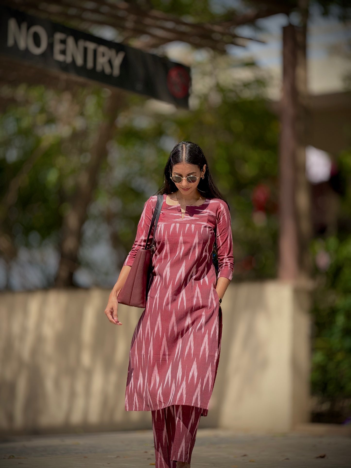 #MBA1866 Ikkat 2.0- chocolate kurta and pant