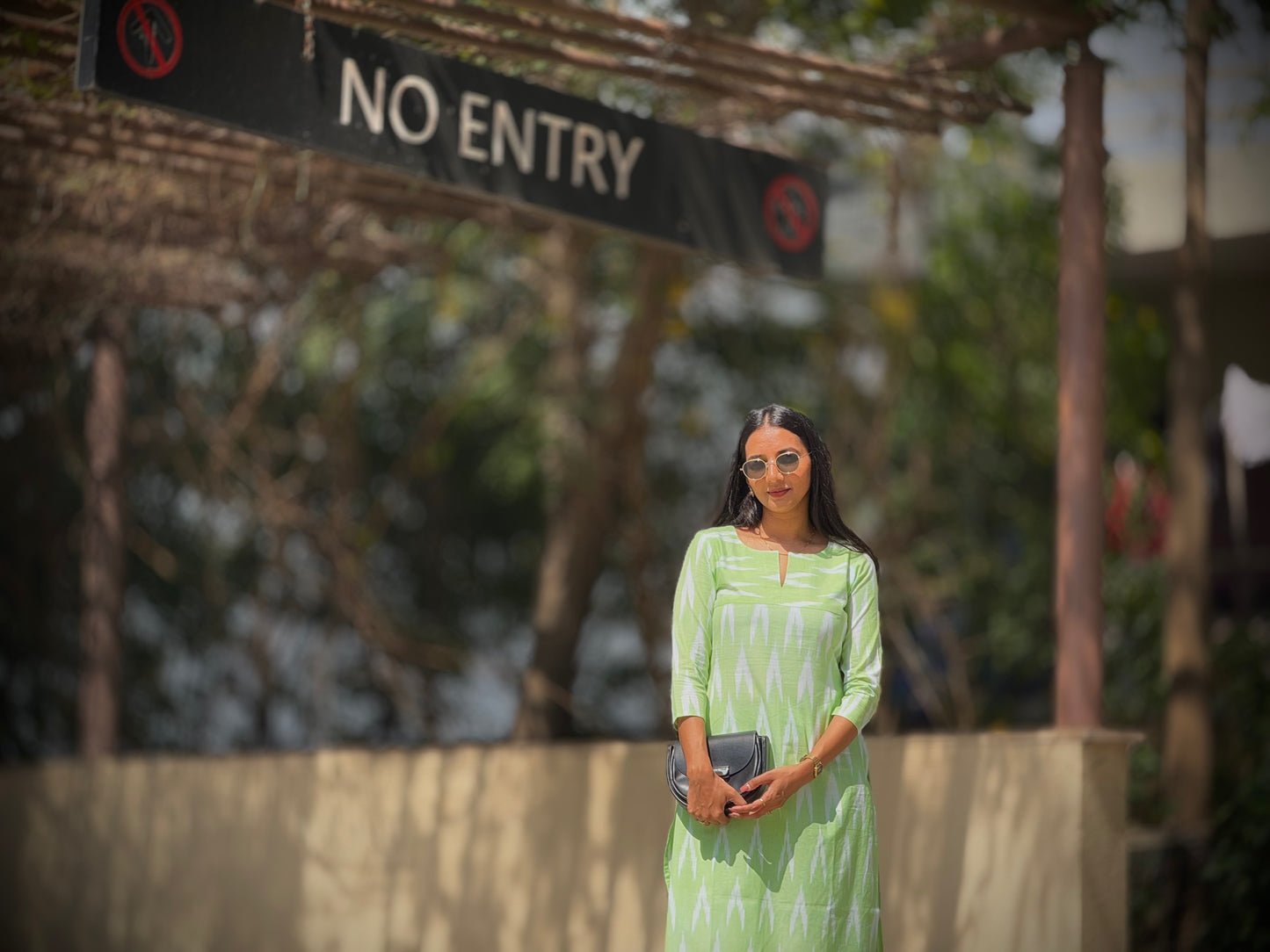 #MBA1861 Ikkat 2.0- pista green kurta and pant