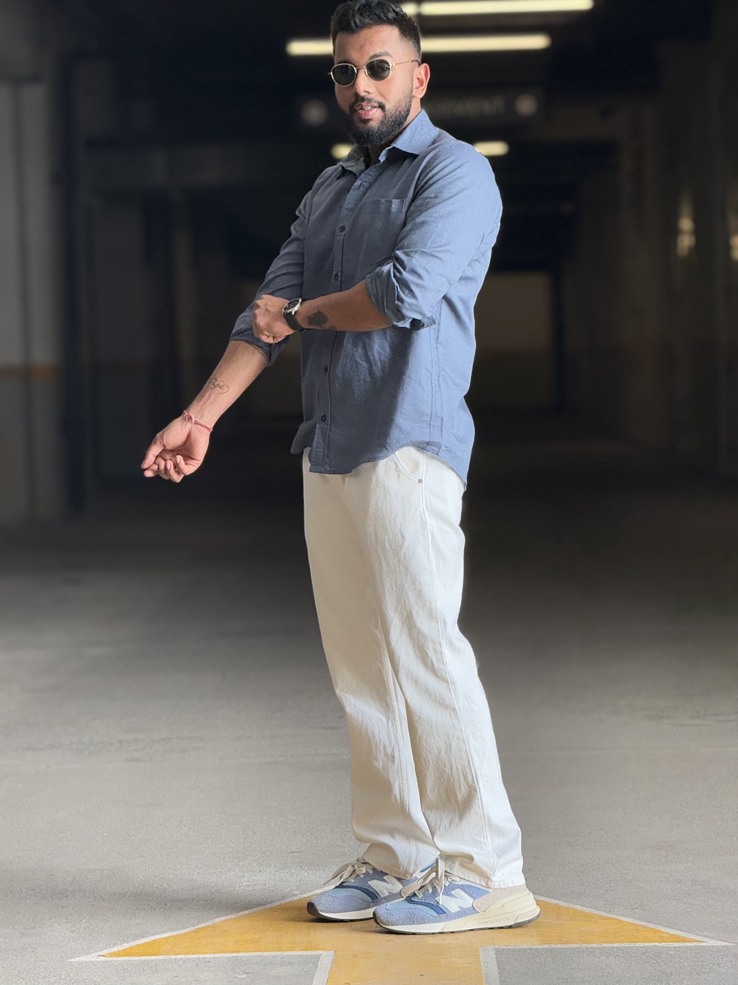 #MBA1897 Men's Pure Linen shirt- Ink grey