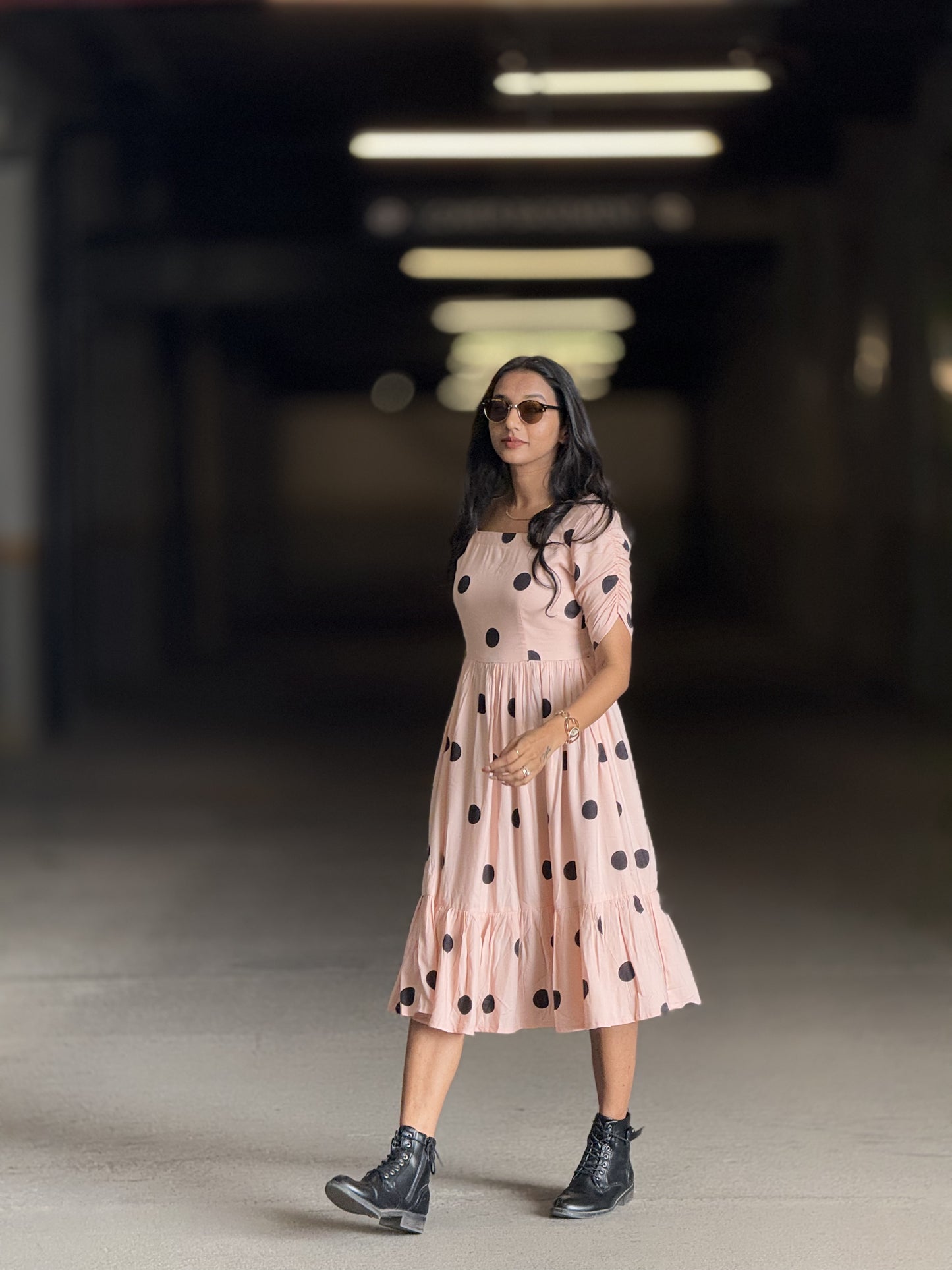 #MBA1900 Rosewood polka dress