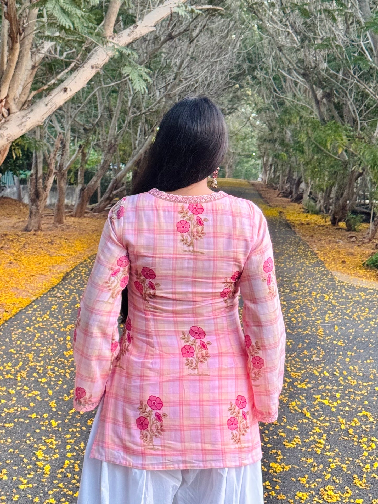 #MBA2110 Mul Chanderi short kurta