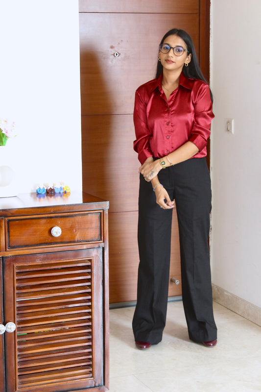 #MBA1938 Luxe formal satin shirt