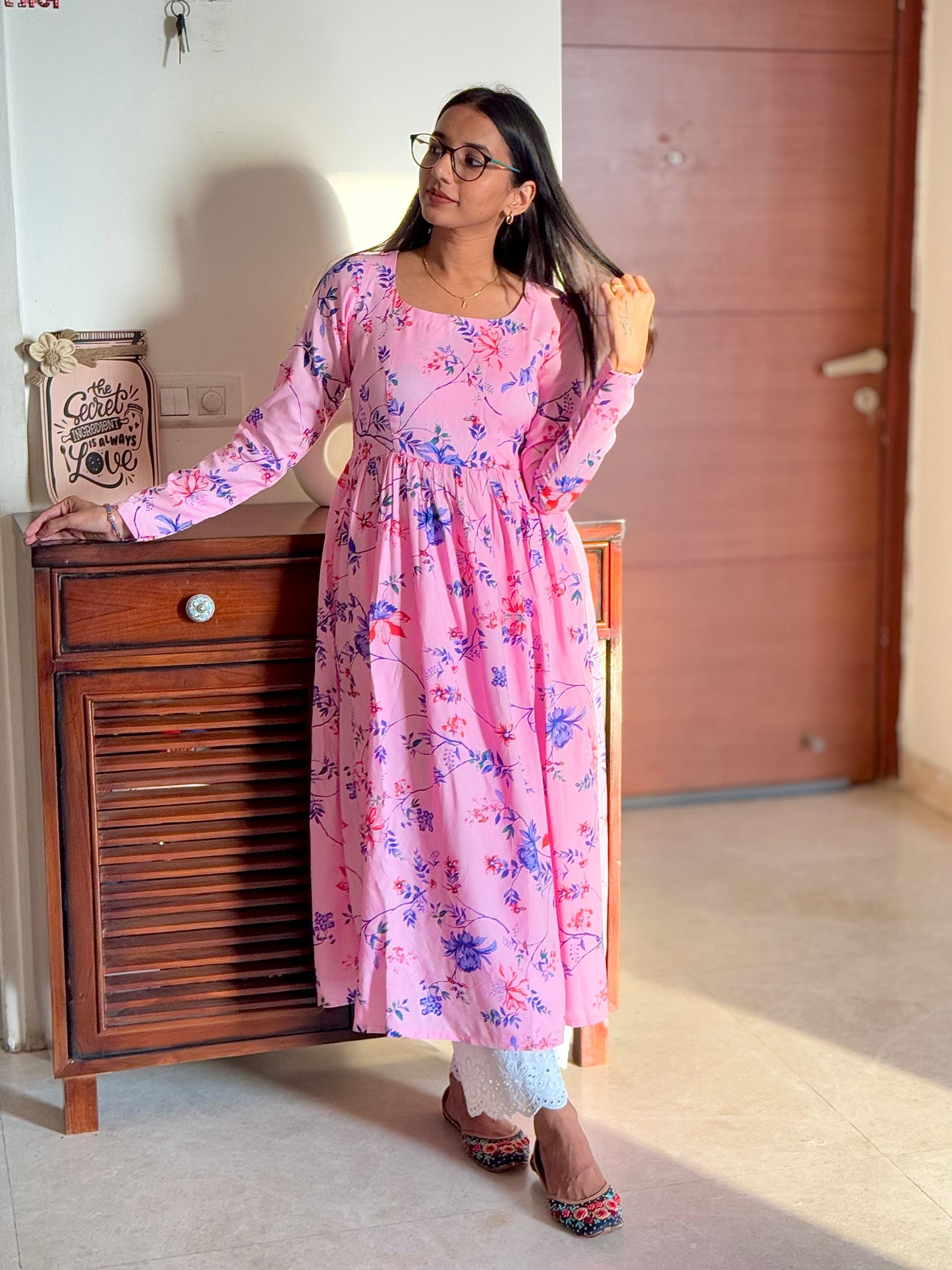 #MBA1944 Summer gather Kurti-Pink