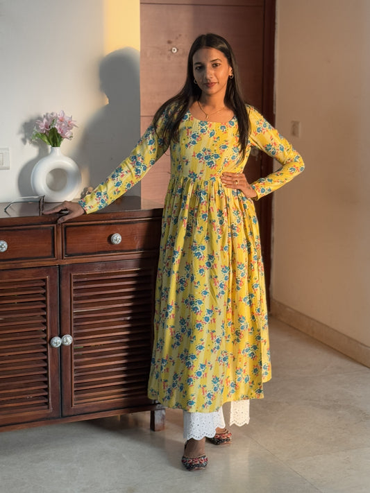 #MBA1940 Summer gather Kurti- Yellow