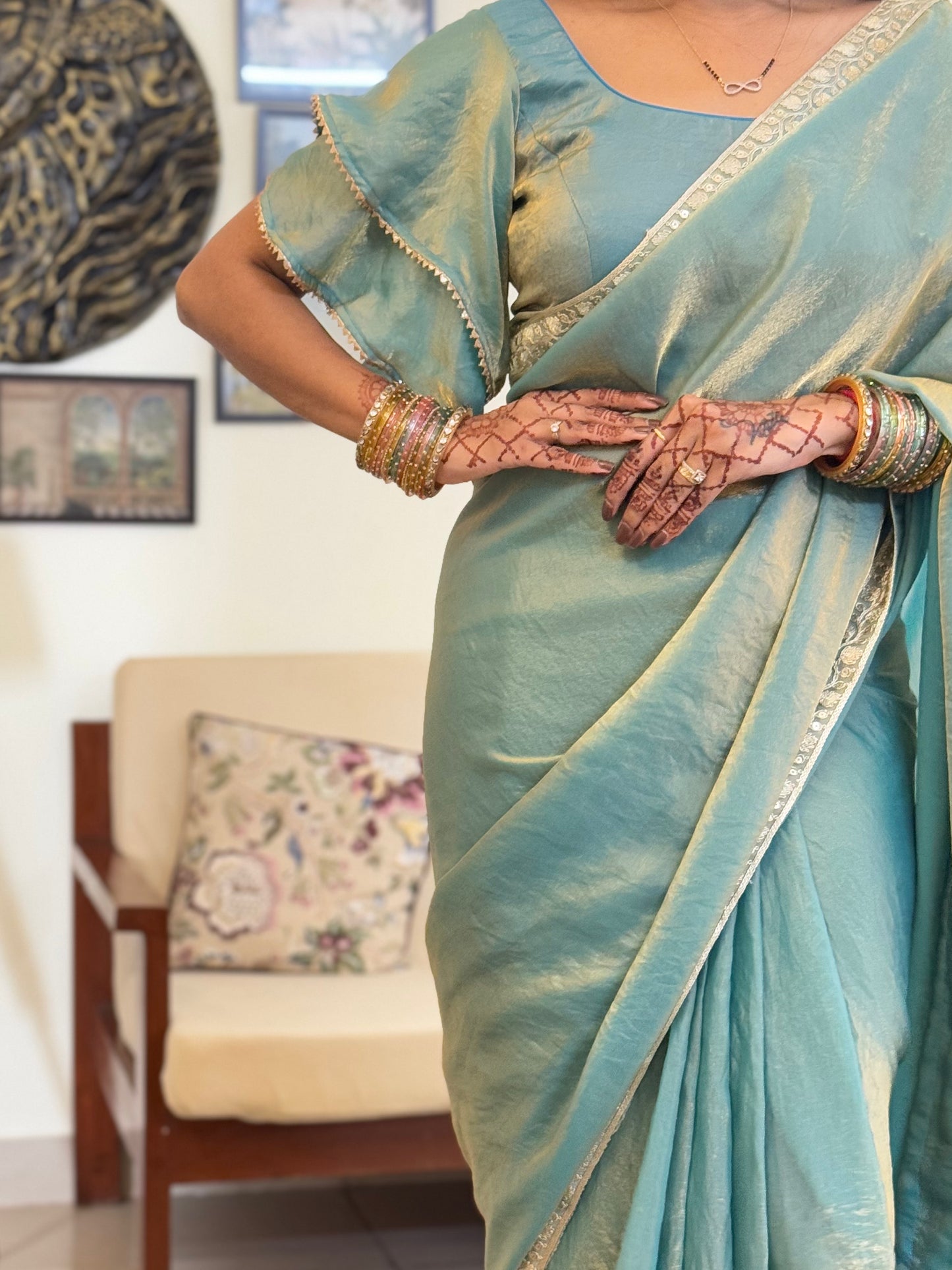 MBA2042 Mastaani Blue 1 min saree and blouse