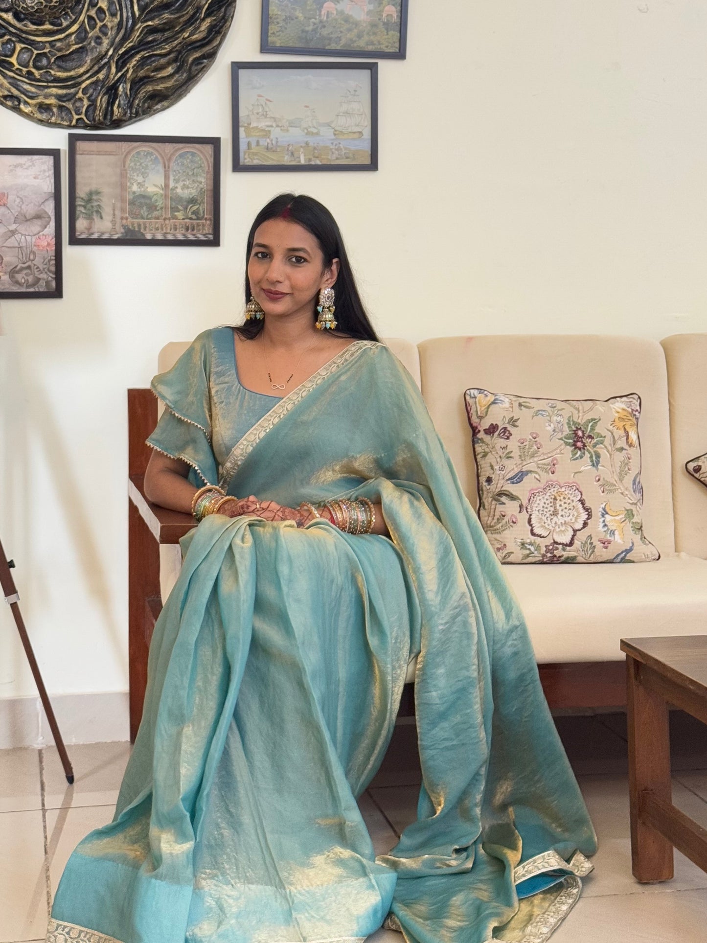 MBA2042 Mastaani Blue 1 min saree and blouse