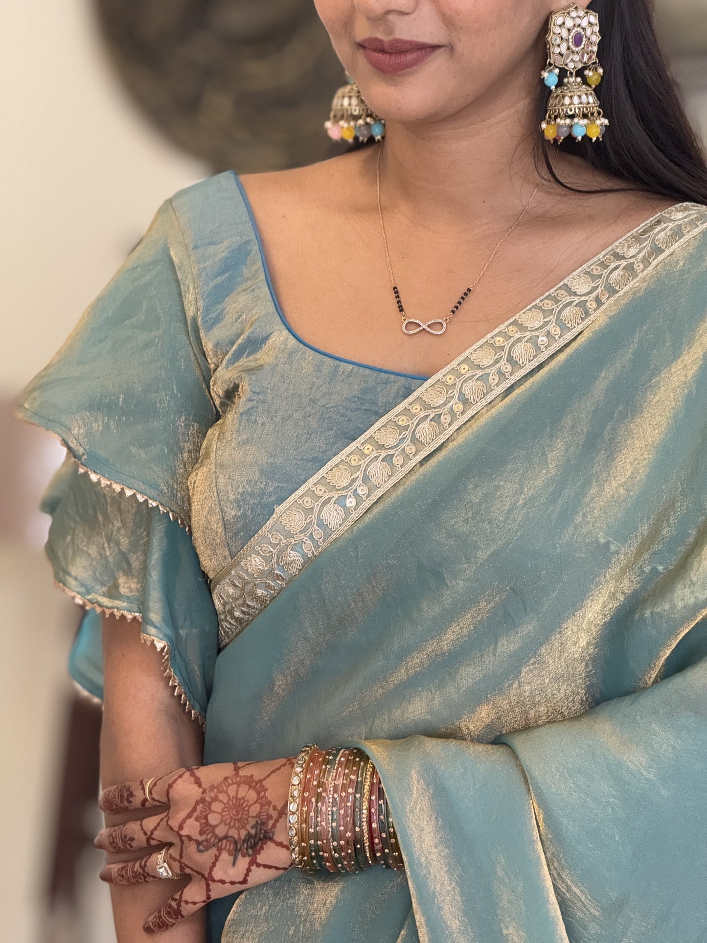 MBA2042 Mastaani Blue 1 min saree and blouse