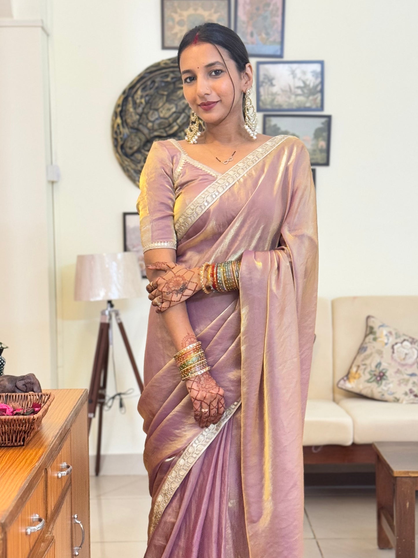 MBA2043 Mastaani lilac 1 min saree and blouse