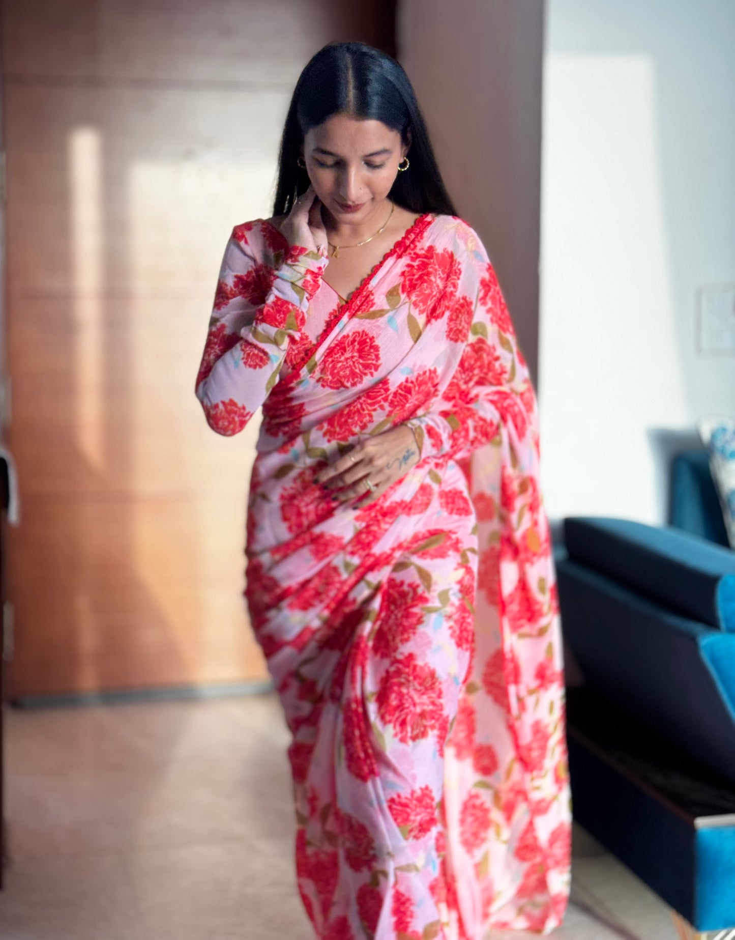 #MBA1961 Gulbahar 1 min saree and blouse