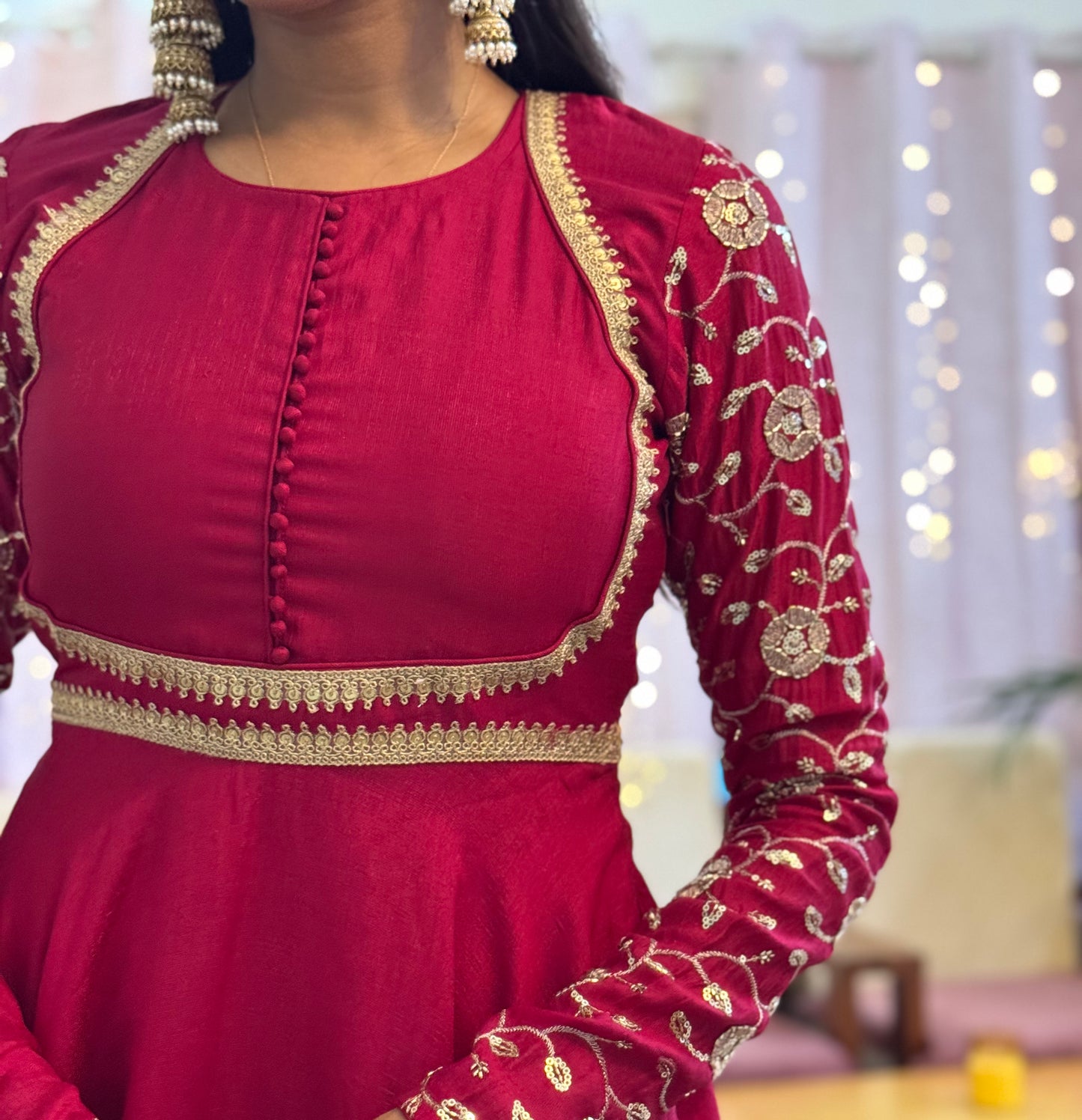 #MBA2053 Lavanya anarkali and dupatta- rani pink