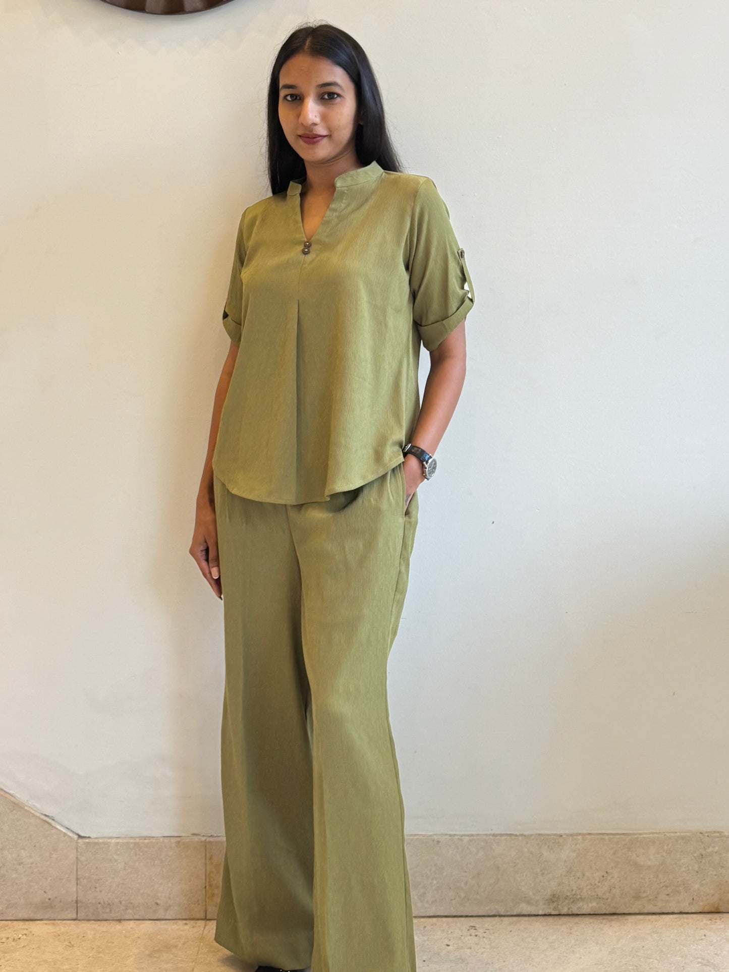 #MBA1809 Casual coord set- Pistachio