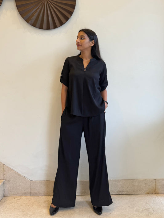 #MBA1810 Casual coord set- Black