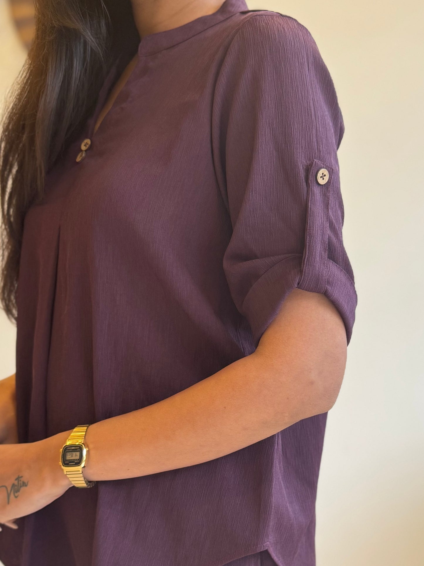 #MBA1814 Casual coord set- Wine