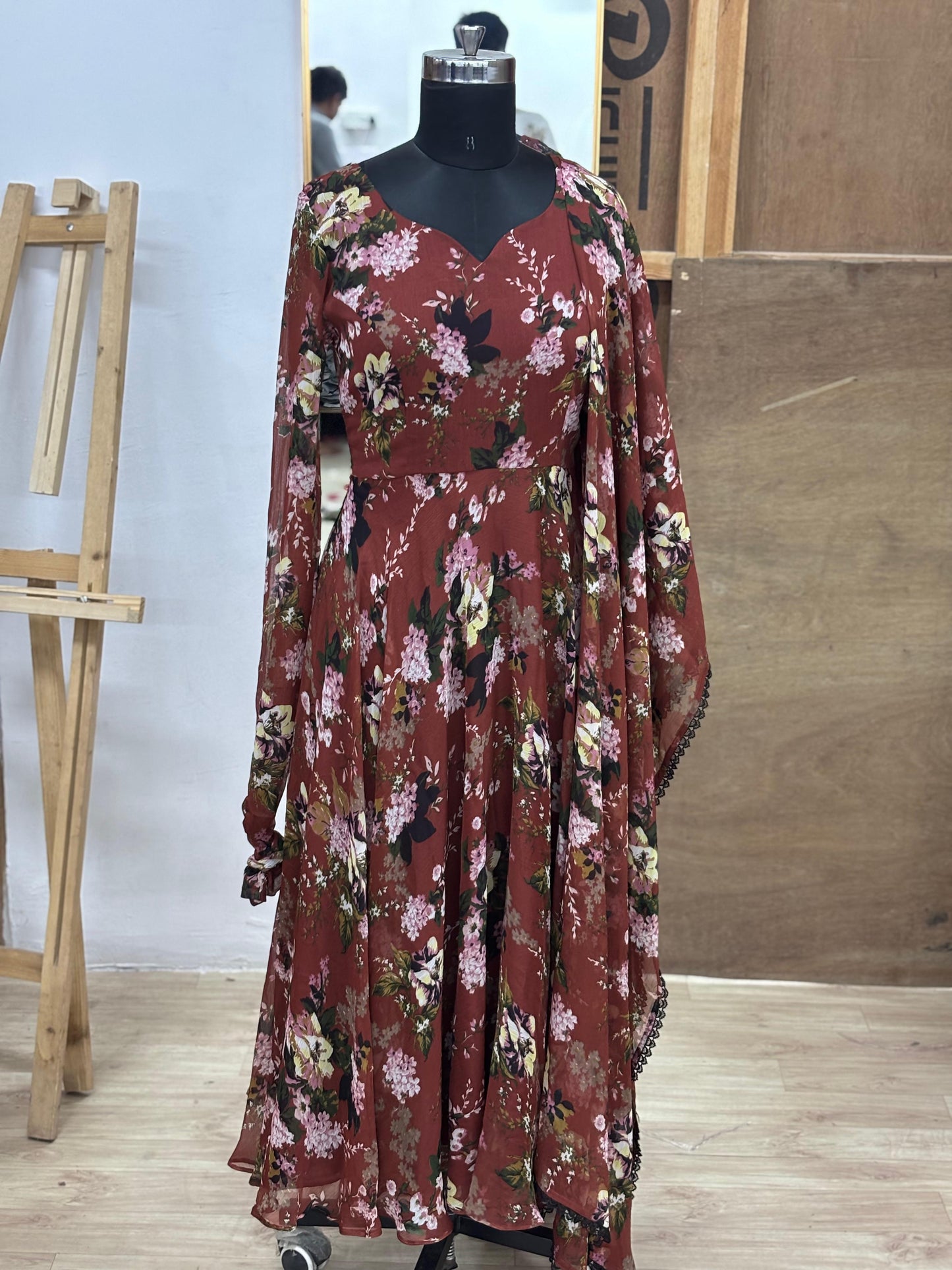 Namrata anarkali and dupatta