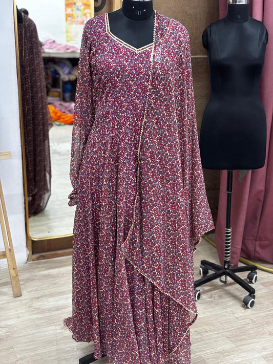 Anarkali with dupatta