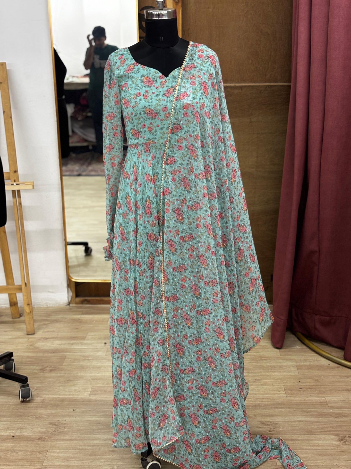 anarkali with dupatta