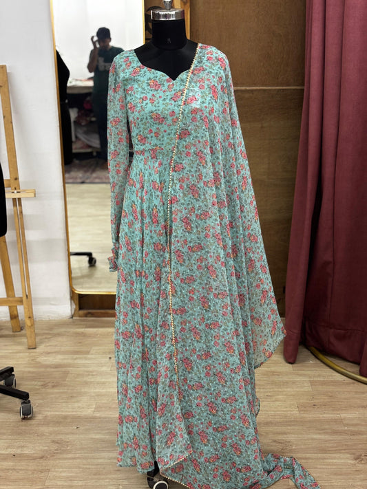 anarkali with dupatta