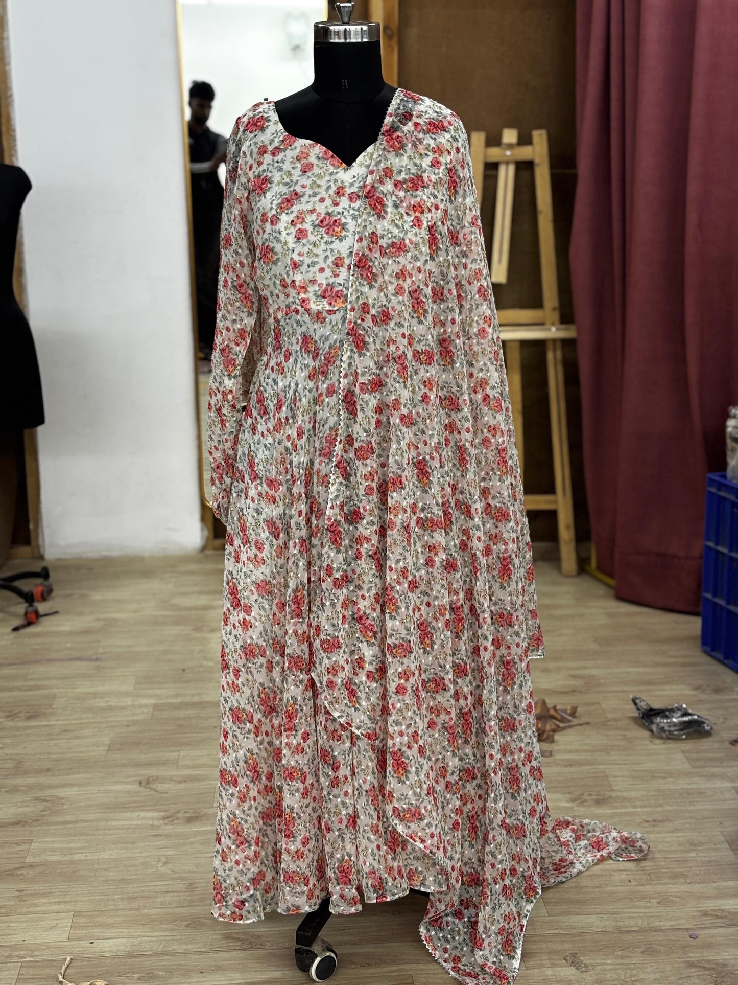 anarkali and dupatta