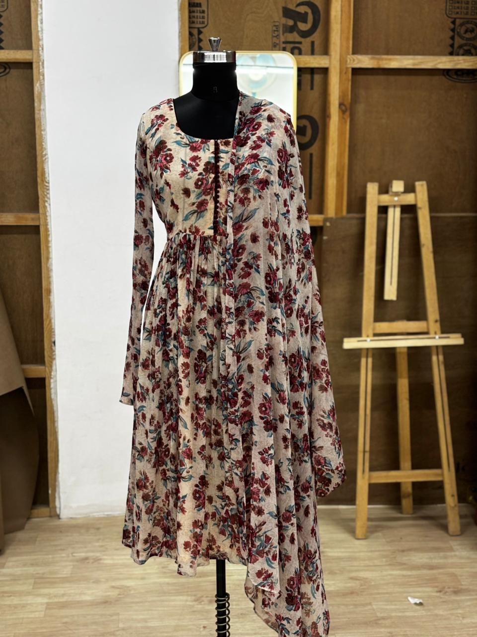 anarkali and dupatta