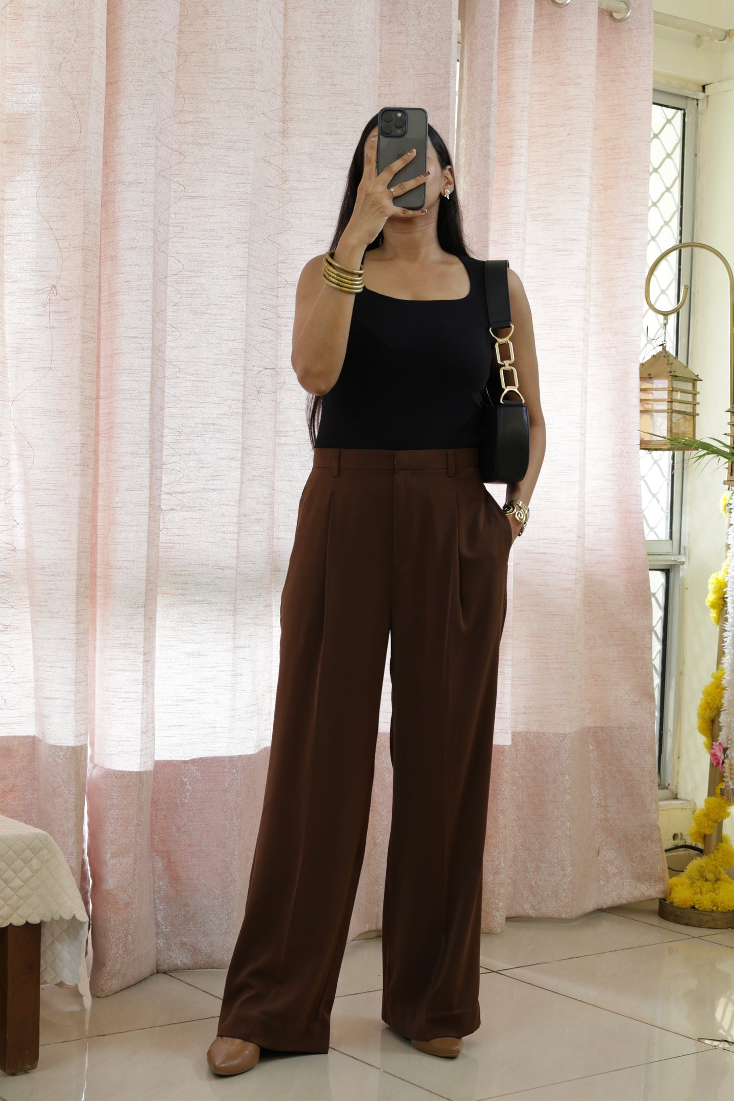 #MBA2133 Korean pants- Choco Brown
