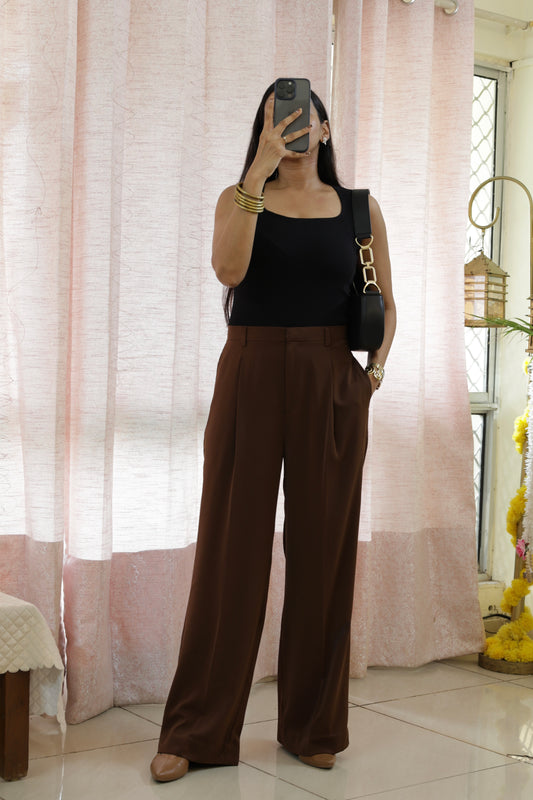 #MBA2133 Korean pants- Choco Brown