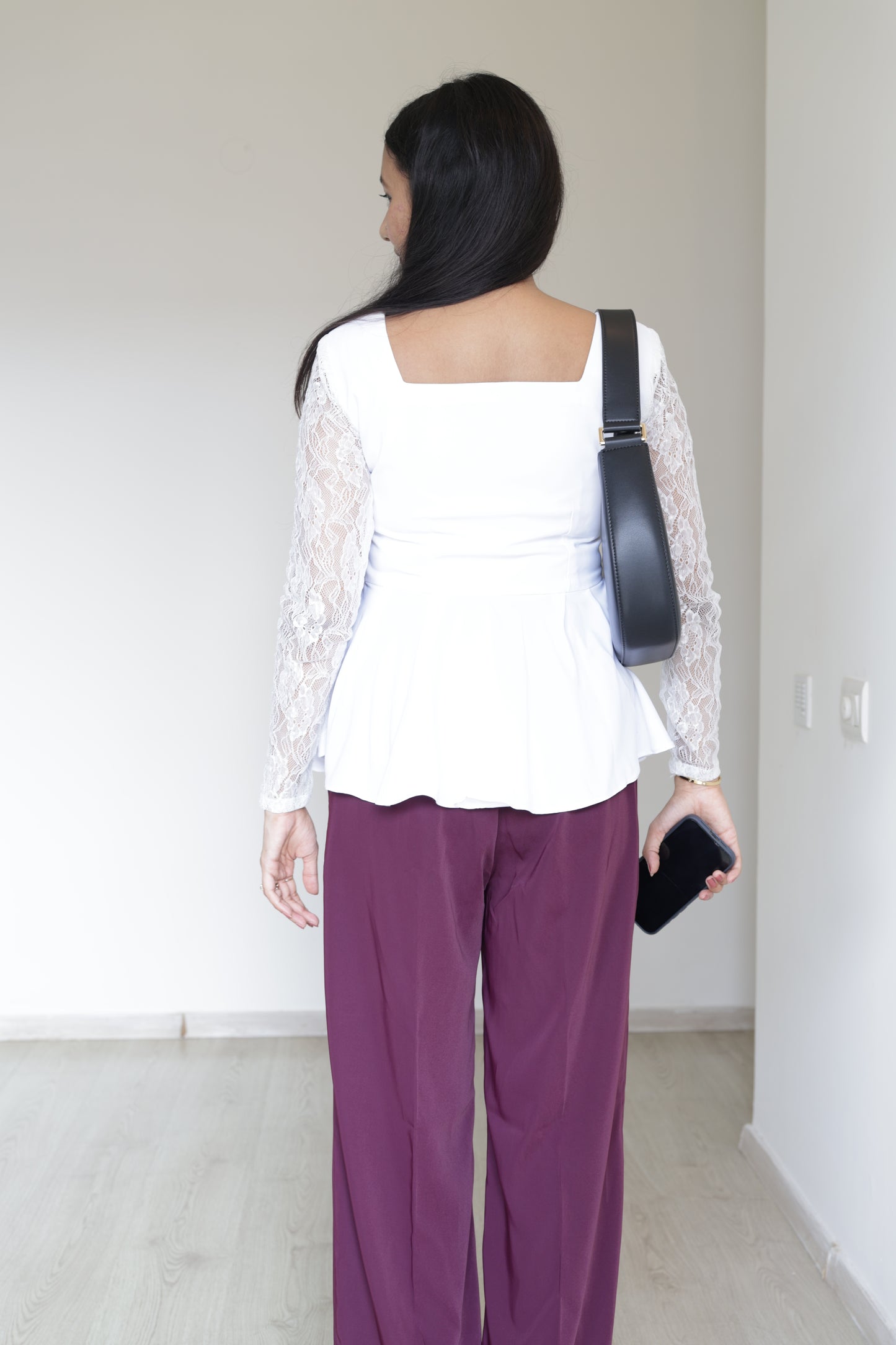 #2138 White Lacey top
