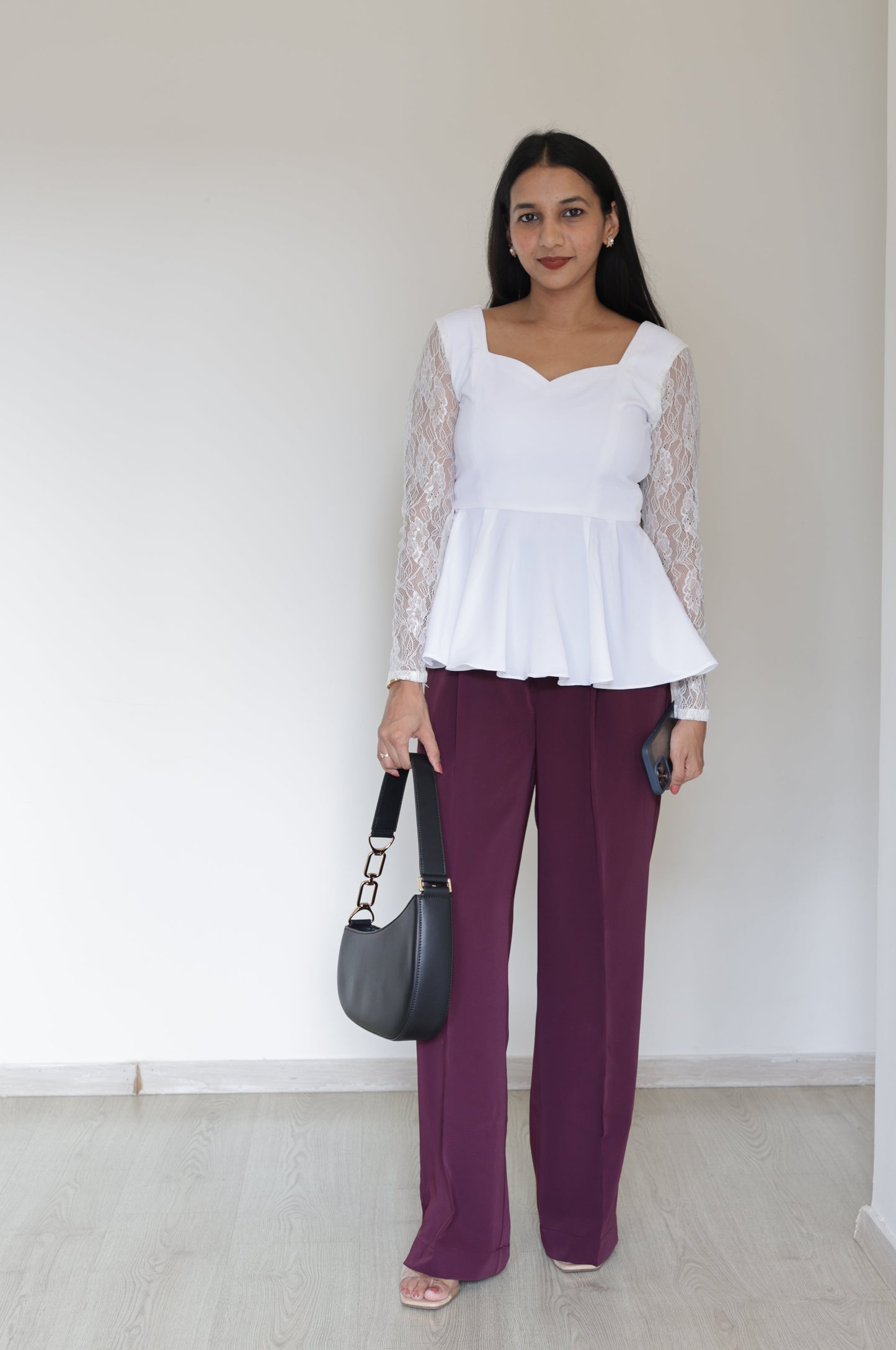 #2138 White Lacey top
