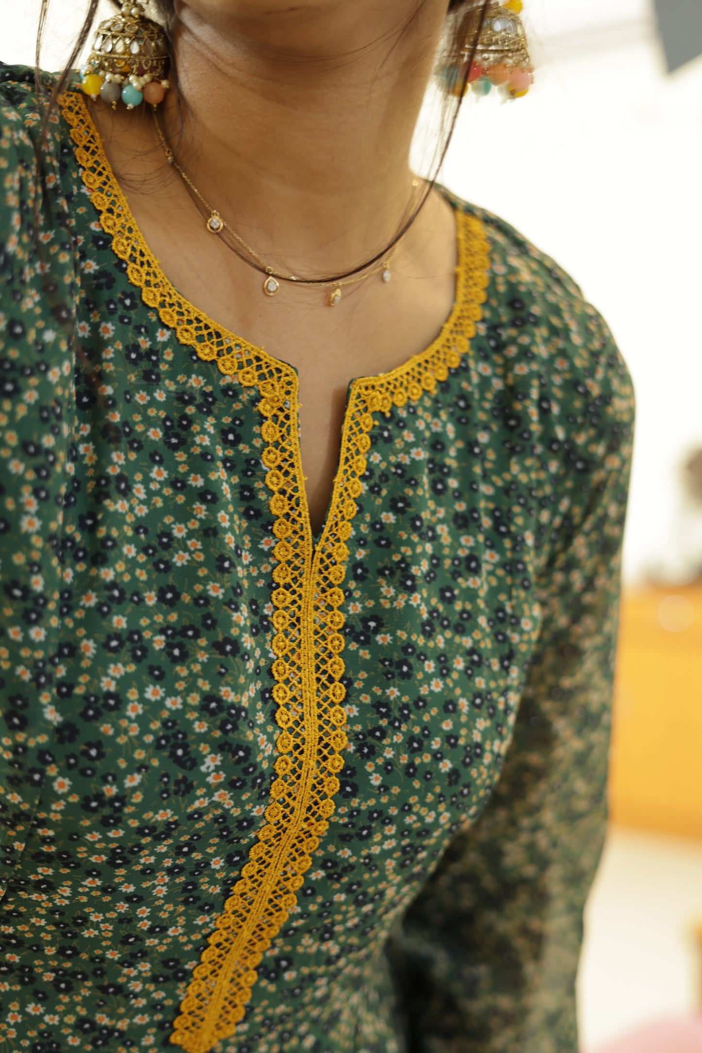 #MBA2141 Meher green kalidaar set
