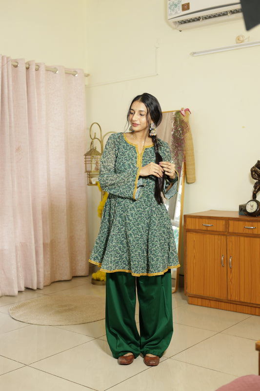 #MBA2141 Meher green kalidaar set