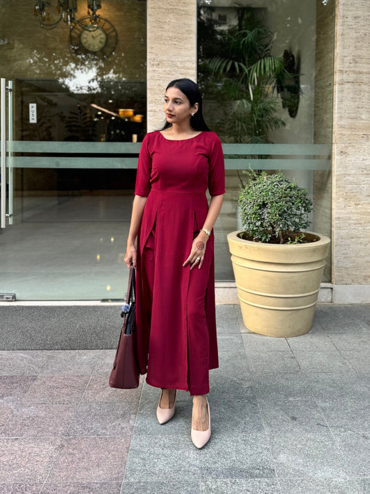 #MBA2075 Formal coord set- Maroon