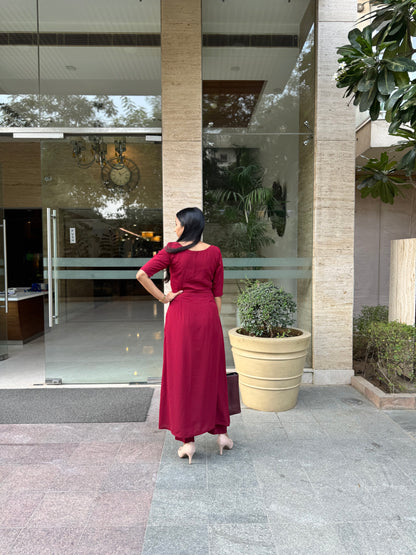 #MBA2075 Formal coord set- Maroon