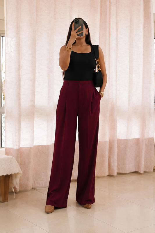 #MBA2135 Korean pants- Maroon