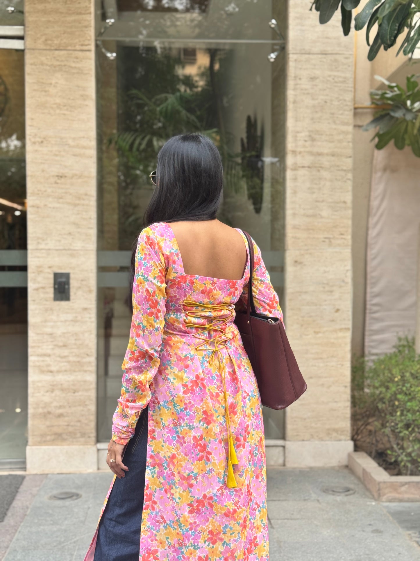 #MBA2067 Multi floral kurti