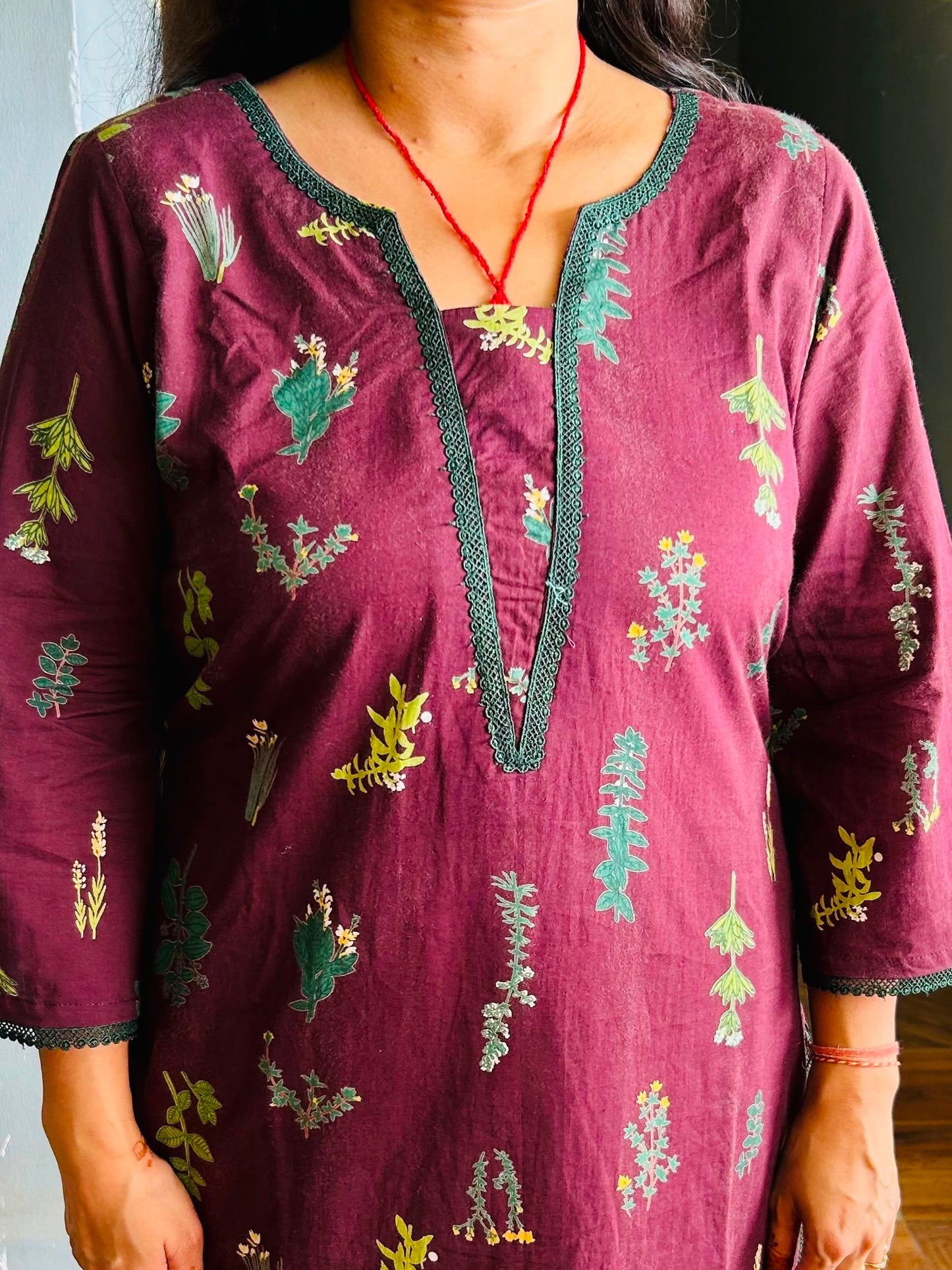 #MBA2154 Purple cotton Kurta