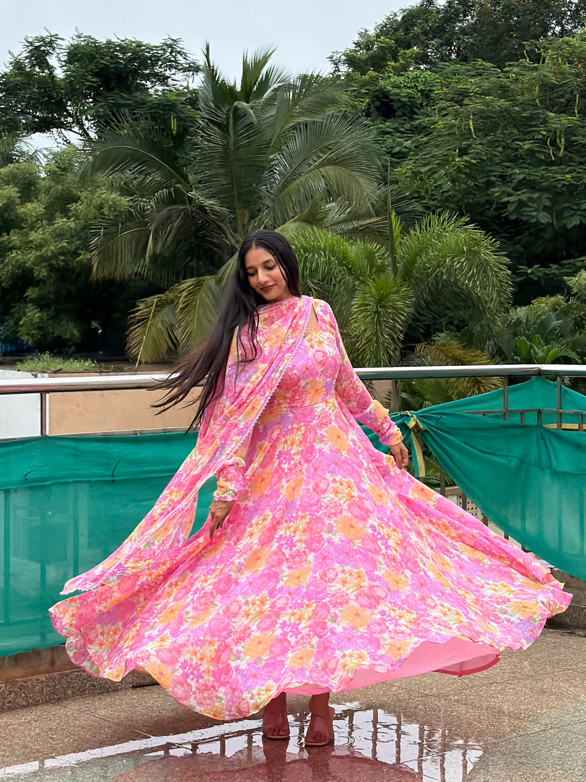 Gulbahaar anarkali and dupatta