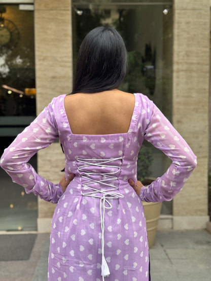 #MBA2068 Lavender heart kurti