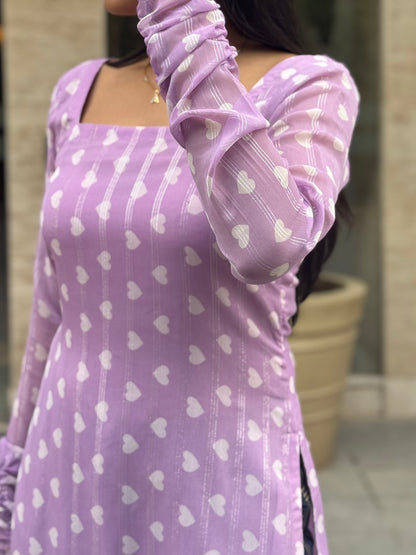 #MBA2068 Lavender heart kurti