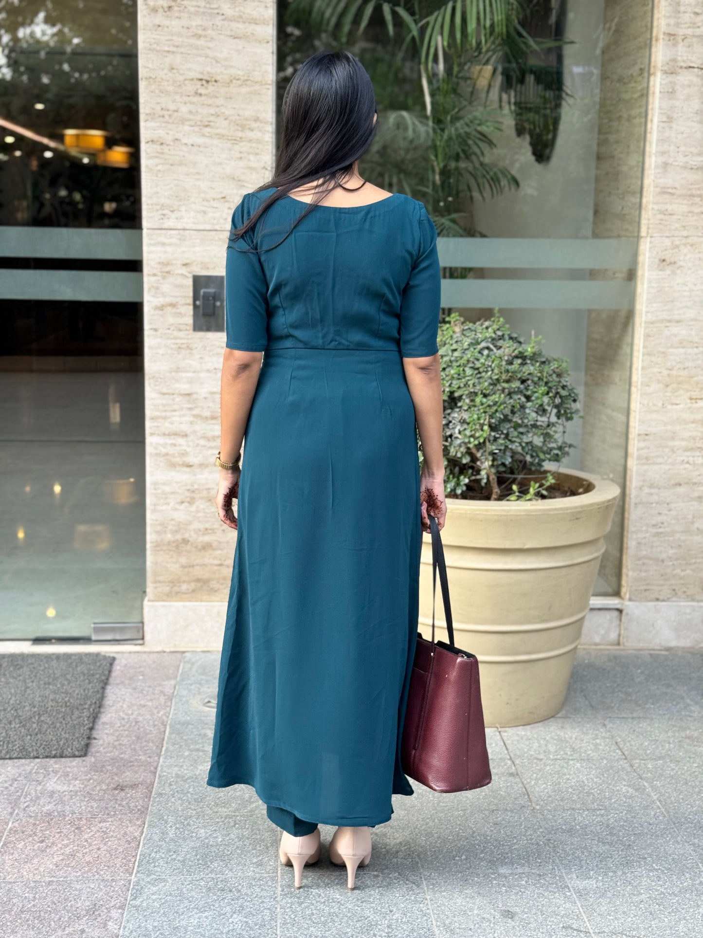 #MBA2072 Formal coord set- Peacock blue