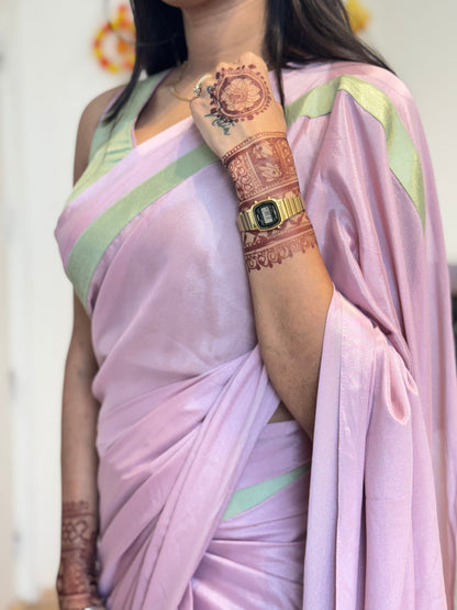 #MBA2017 Strawberry-matcha 1 min saree and blouse- Pink