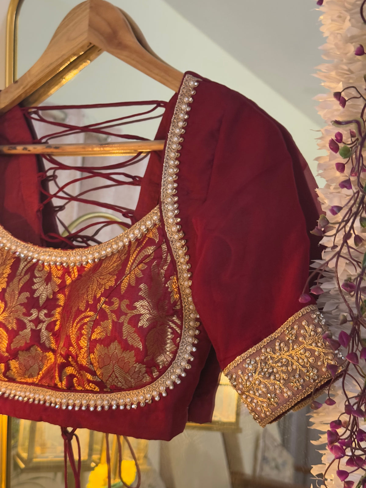 Maharani blouse- maroon