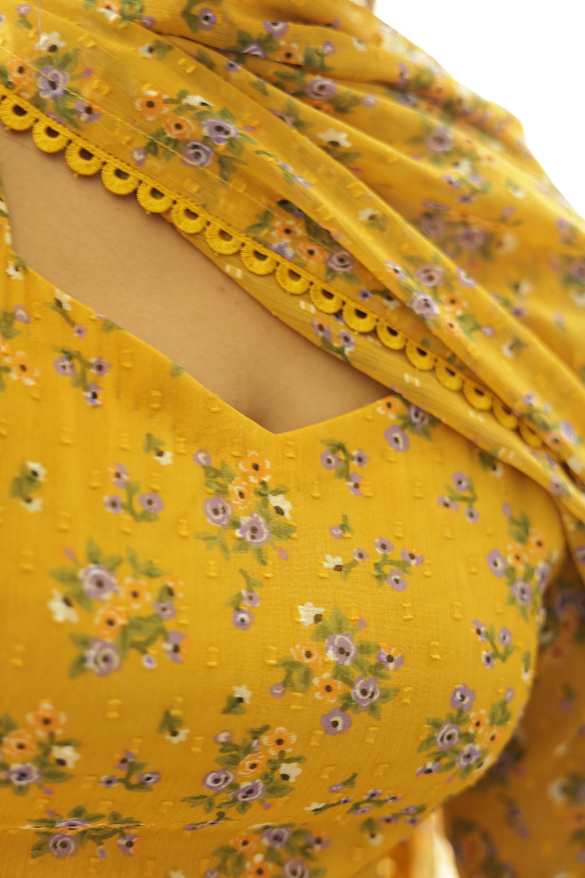 Perfect yellow anarkali and dupatta