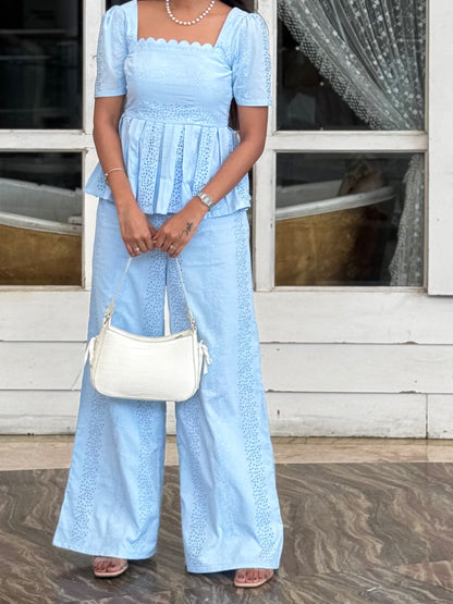 #MBA1990 Hakoba co-ord set - pastel blue